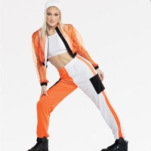 Weissman Revolution Fade Out 2-Piece Costume – Orange, Black White (Adult Small)